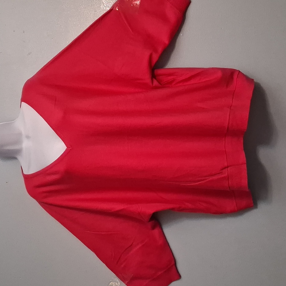 Premise size 3X women's viscose pink  fuchsia v-neckline dolman sleeves sweater.
